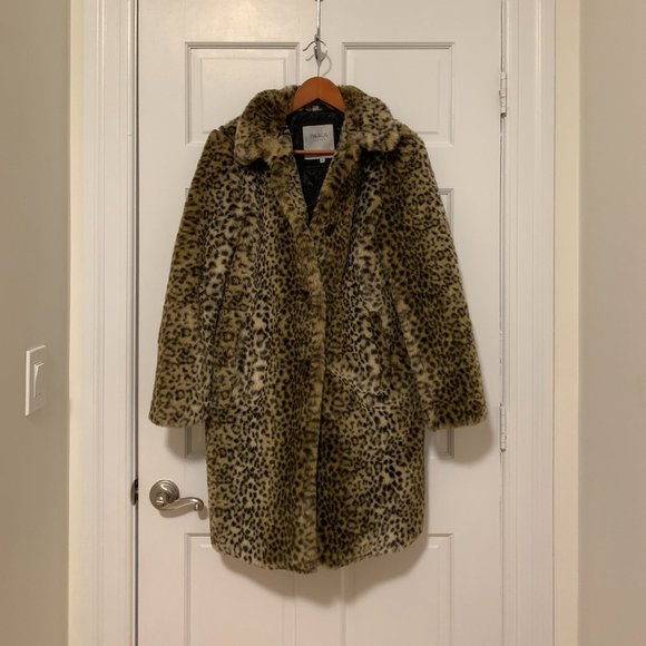 Faux Fur Leopard Print Coat - Picture 2 of 8